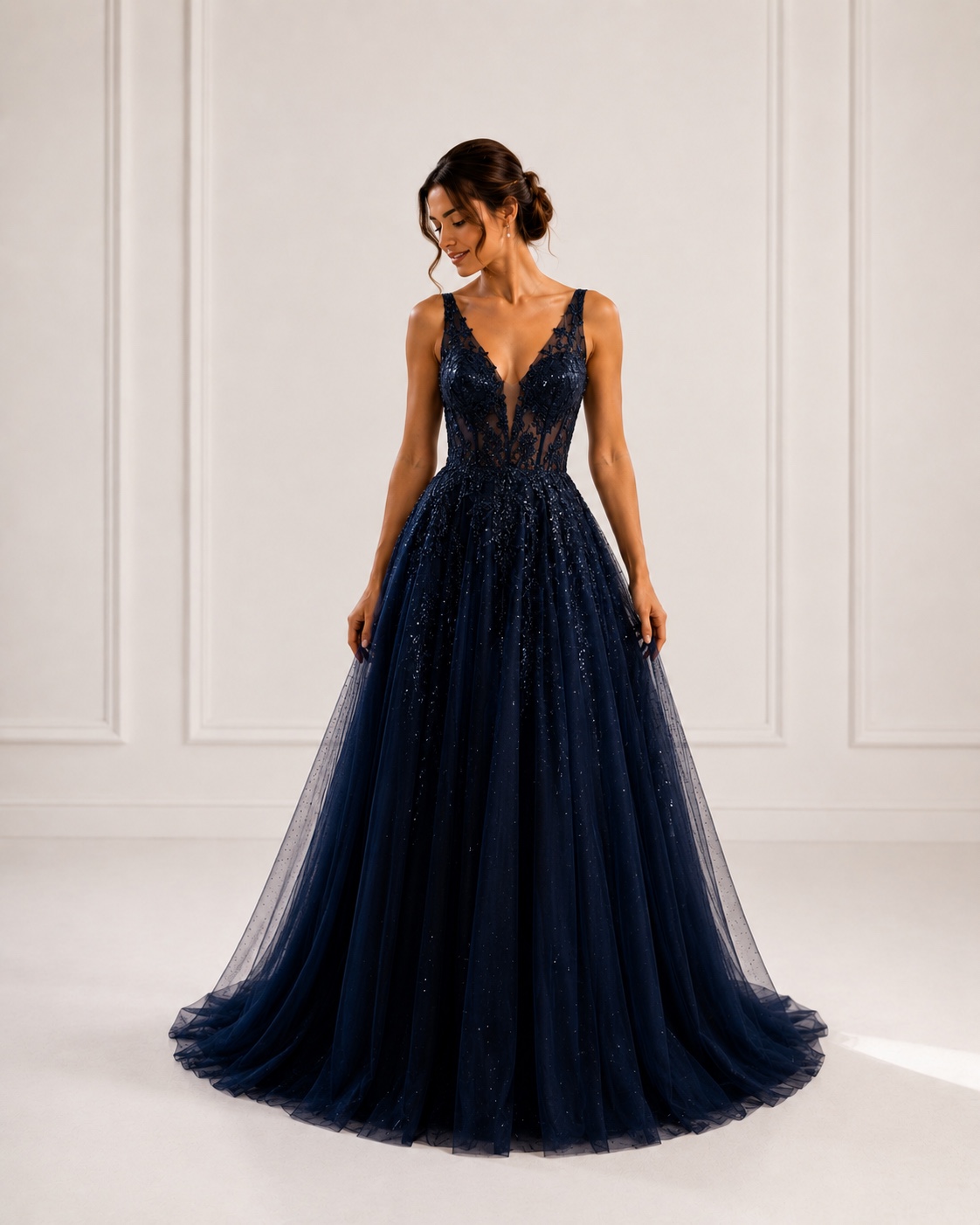 Vestido de gala azul